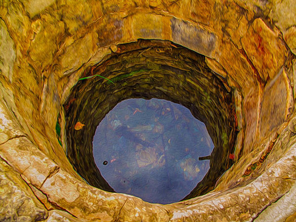 Old Fashioned Well Abstract Art Print by Omaste Witkowski