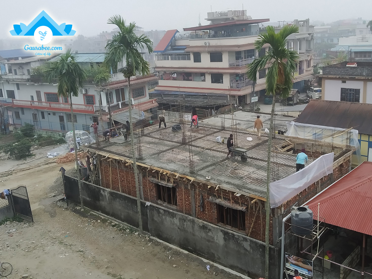 आज घरको ढलाई गर्ने दिन