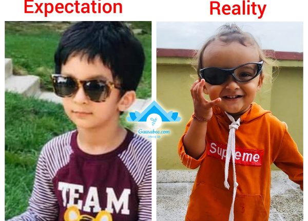 Expectation Vs Reality when a baby wears eyeglasses