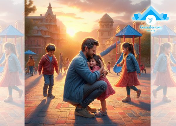 AI generated image of father and daughter's love